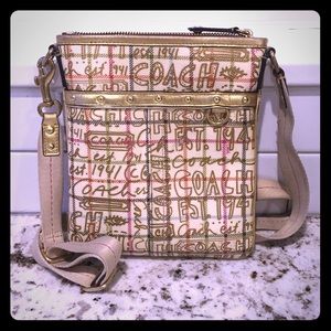 Coach satchel purse with adjustable strap